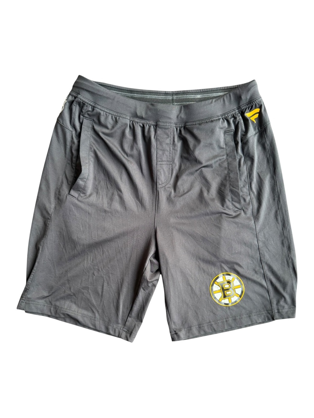 Boston Bruins NHL Authentic Pro Fanatics Athletic Black Shorts Size: L